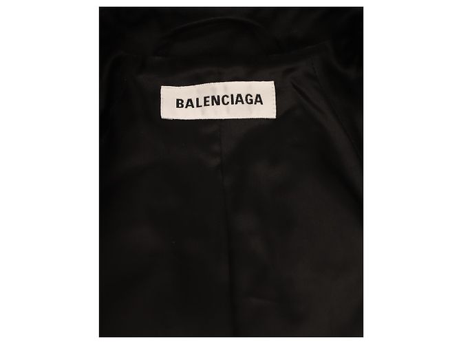 First Abrigo Balenciaga Hourglass en algodón negro - vista 4