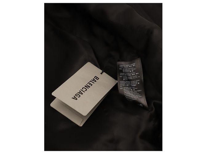 First Abrigo Balenciaga Hourglass en algodón negro - vista 6