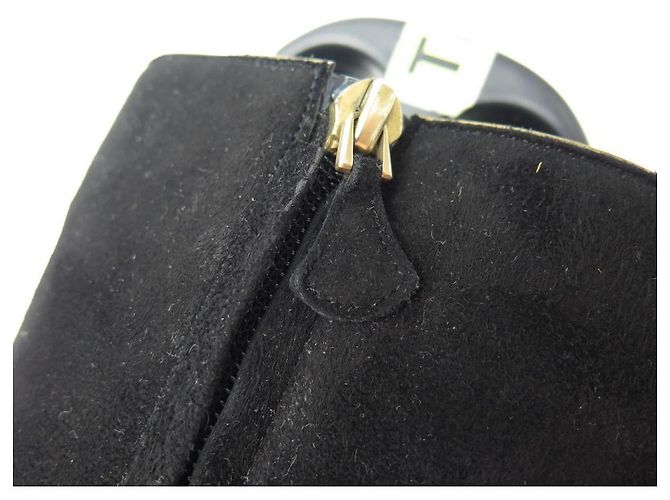 NEUE LOUIS VUITTON MINIMALISA STIEFEL 36 SCHWARZES WILDLEDER + STIEFEL SCHUHE BOX - Ansicht 10