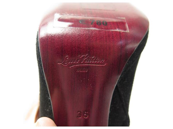 NEUE LOUIS VUITTON MINIMALISA STIEFEL 36 SCHWARZES WILDLEDER + STIEFEL SCHUHE BOX - Ansicht 6