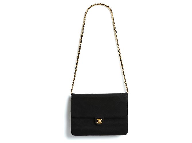 Timeless Chanel Maglia spalla classica nera incontaminata Nero Gold hardware - vista 2