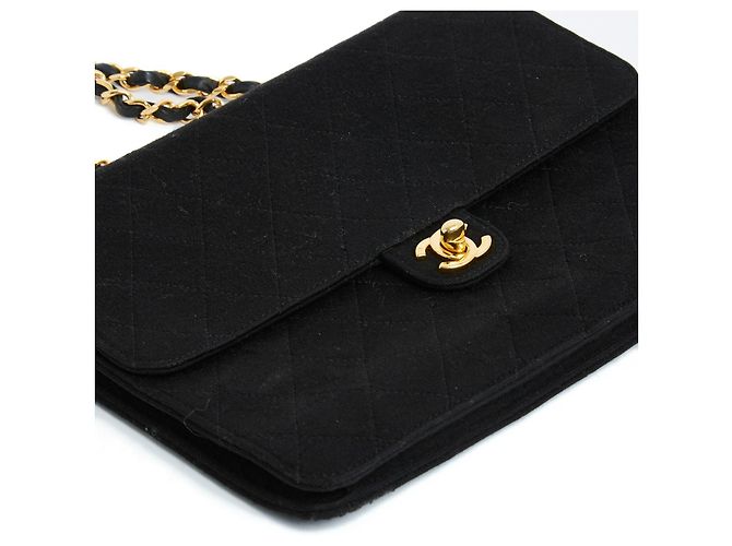 Timeless Chanel Maglia spalla classica nera incontaminata Nero Gold hardware - vista 5