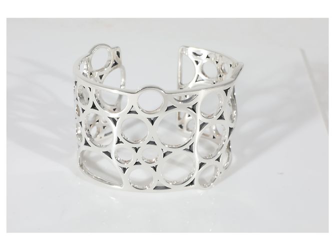 Georg Jensen Regitze Overgaard #466  Bracciale Cerchi Aperti in Argento 925 Metallico - vista 5