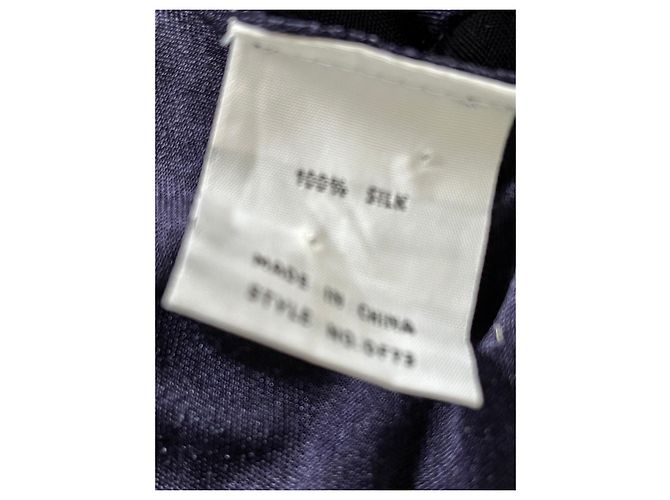 Ghost London Vestido Ghost de jersey de seda en azul oscuro - vista 5