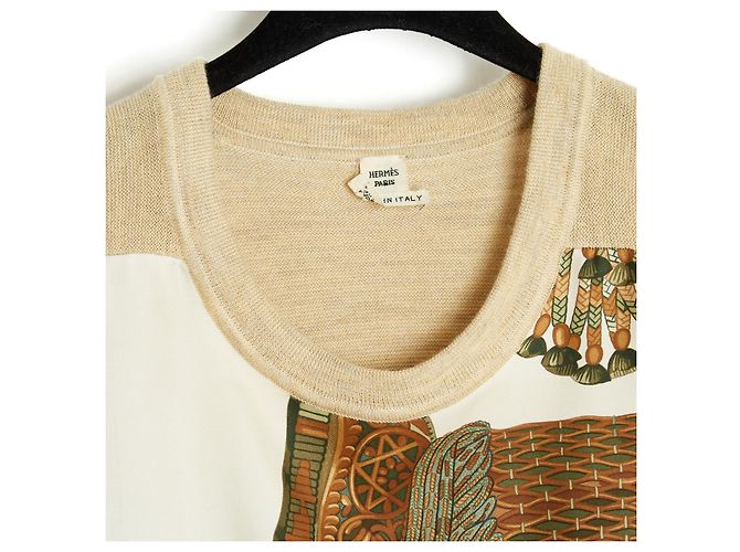 Hermès Marokkanische zeremonielle Sattelkleid-Tunika UK38 Beige - Ansicht 2
