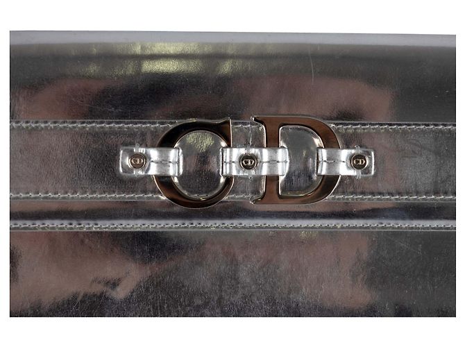 Pochette argento metallizzato Christian Dior - vista 3