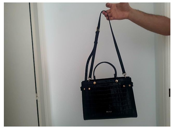 Borsa Furla in pelle di agnello nera Nero - vista 4