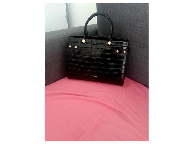 Borsa Furla in pelle di agnello nera Nero - vista 5