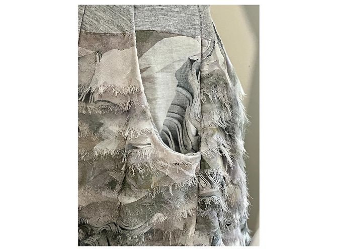 Diane Von Furstenberg Dancer Seidenkleid grau Silber - Ansicht 3