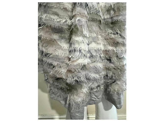 Diane Von Furstenberg Dancer Seidenkleid grau Silber - Ansicht 4