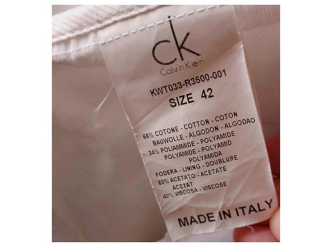 Gabardina Calvin Klein negra de algodón Talla 42 IT Negro - vista 4