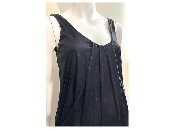 Diane Von Furstenberg Vestido Lesley vintage negro metalizado de DvF Metálico - vista 2