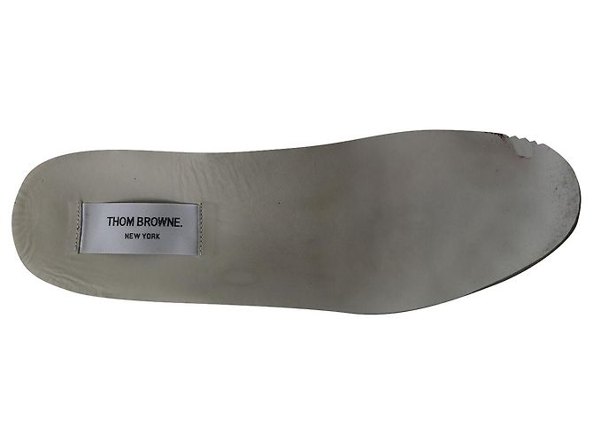 Tênis Thom Browne Tênis Cano Alto em Couro Branco - vista 10