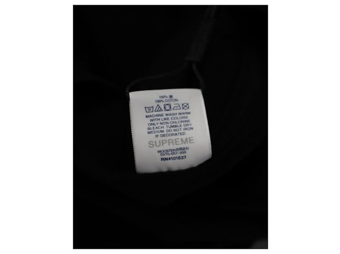 Burberry x Supreme Logo Basic Tee in Black Cotton - view 4