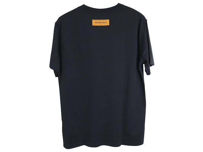 T-shirt in rilievo Louis Vuitton LV in cotone nero - vista 2