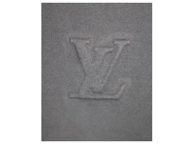 T-shirt in rilievo Louis Vuitton LV in cotone nero - vista 4