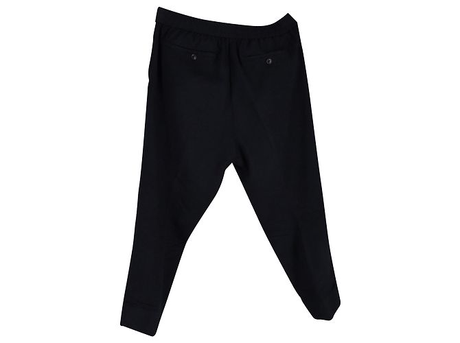 Calça AMI Paris em lã azul marinho - vista 2