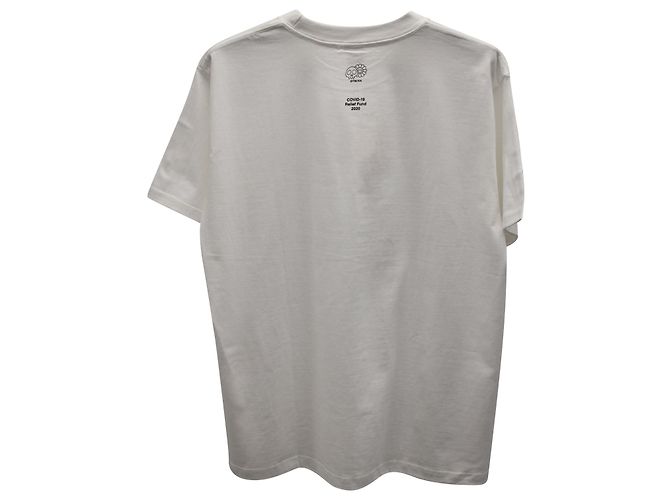 Camiseta Supreme x Takashi Murakami Relief Box Logo em algodão branco - vista 2