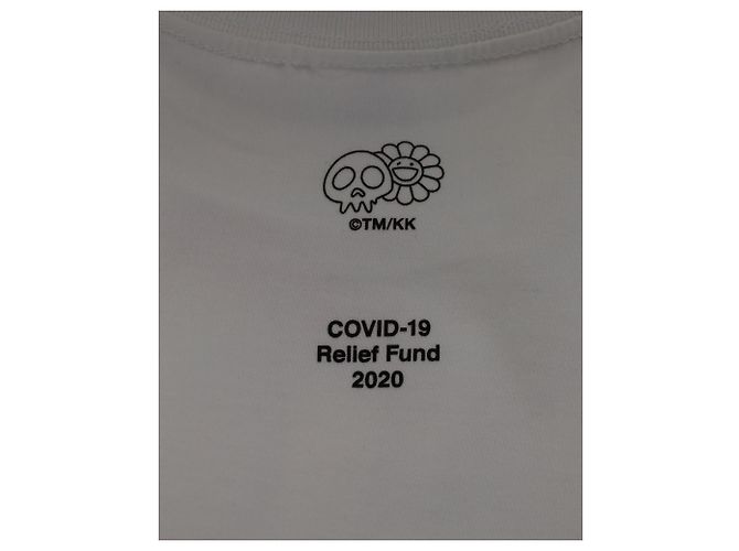 Camiseta Supreme x Takashi Murakami Relief Box Logo em algodão branco - vista 6
