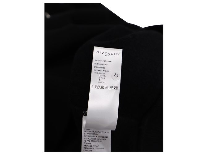 Übergroßes Sweatshirt mit Metalldetail von Givenchy aus schwarzer Baumwolle - Ansicht 5