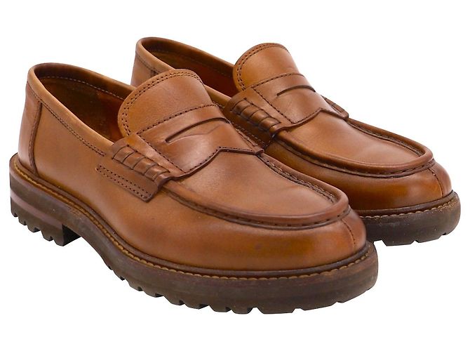 Brunello Cucinelli Mocassini in Pelle Marrone - vista 2