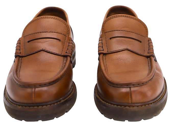 Brunello Cucinelli Mocassini in Pelle Marrone - vista 3