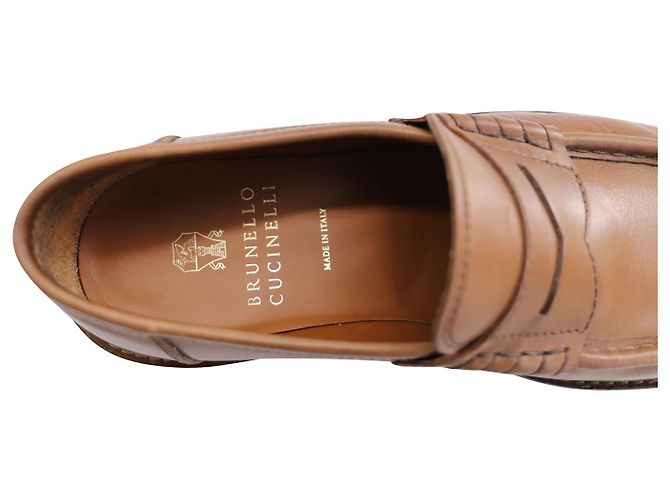 Brunello Cucinelli Mocassini in Pelle Marrone - vista 8