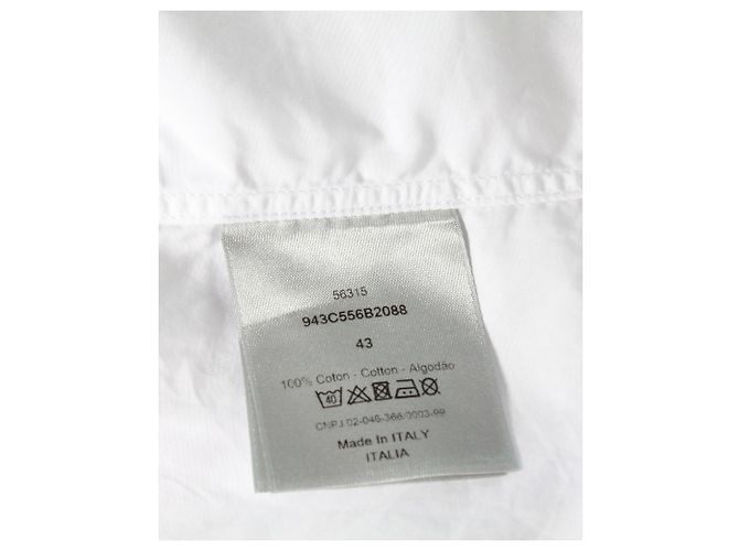 Dior Camicia bianca con collo alla coreana - vista 5