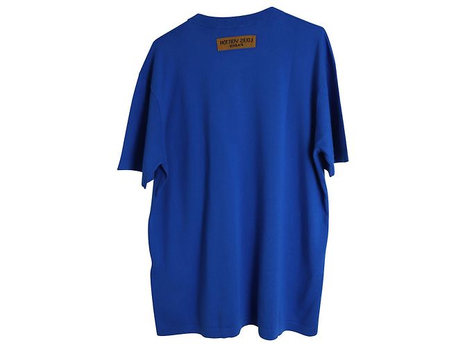 Camiseta Louis Vuitton Everyday LV gola redonda em algodão azul - vista 2