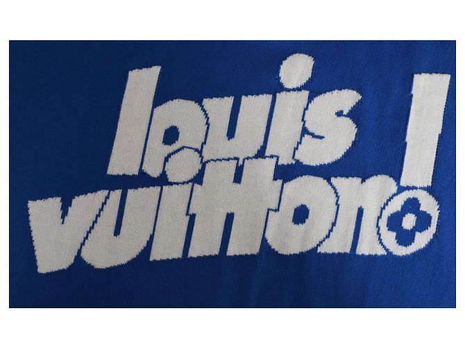 Camiseta Louis Vuitton Everyday LV gola redonda em algodão azul - vista 4