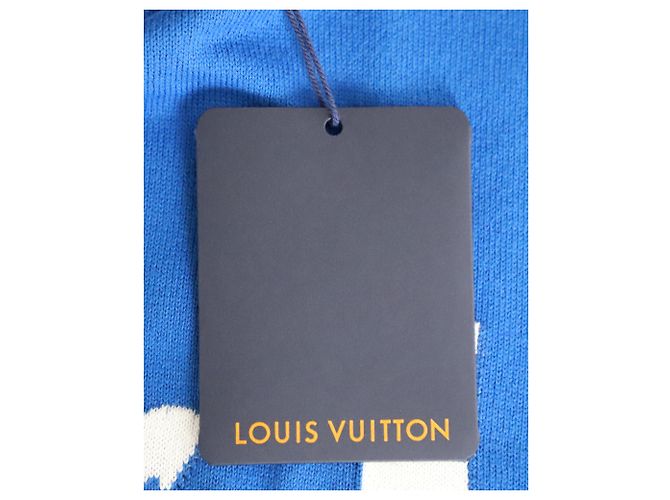 Camiseta Louis Vuitton Everyday LV gola redonda em algodão azul - vista 5