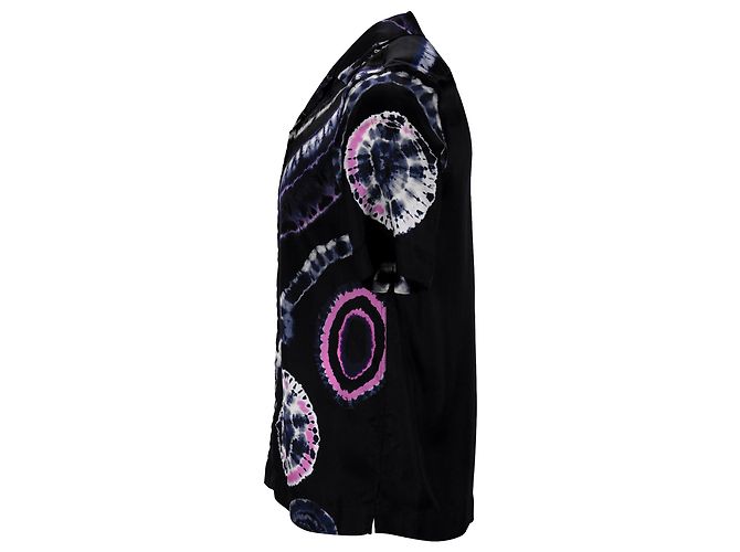 Dries Van Noten Batik-Satin-Twill-Hemd aus mehrfarbiger Viskose - Ansicht 2