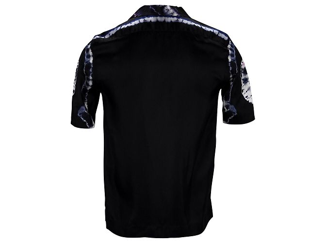 Dries Van Noten Batik-Satin-Twill-Hemd aus mehrfarbiger Viskose - Ansicht 3