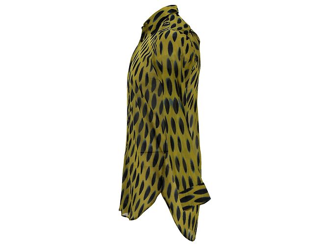 Camisa estampada Dries Van Noten de algodón estampado amarillo - vista 2