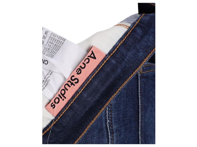 Jeans Acne Studios Max Slim Fit in denim di cotone blu scuro - vista 4