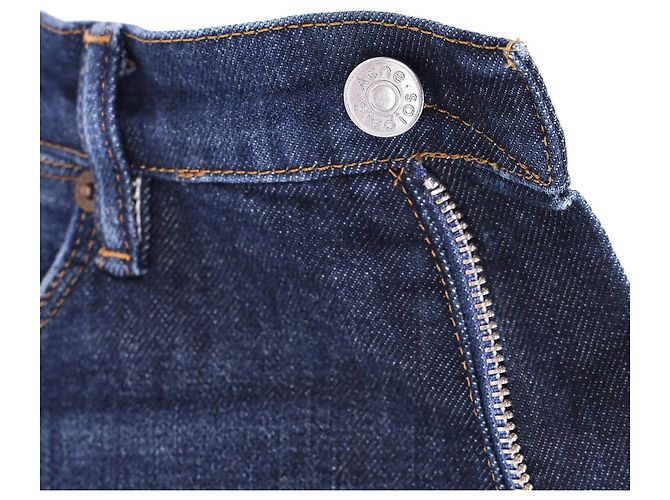 Jeans Acne Studios Max Slim Fit in denim di cotone blu scuro - vista 5