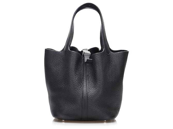 Hermes Black Taurillon Clemence Picotin Lock 22 MM main image 0