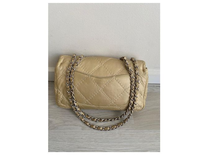 Timeless Borsa a mano Chanel Classic Beige Oro Pelle D'oro - vista 3