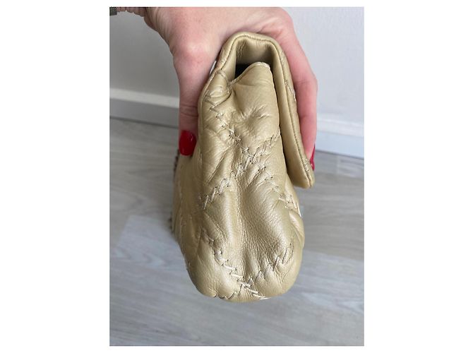 Timeless Borsa a mano Chanel Classic Beige Oro Pelle D'oro - vista 4