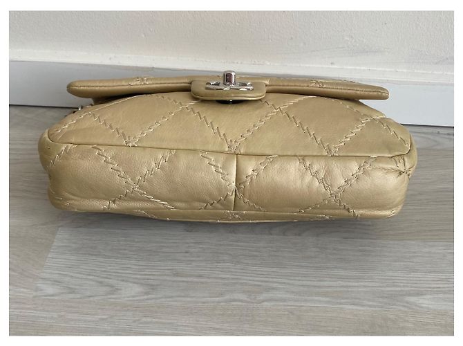 Timeless Borsa a mano Chanel Classic Beige Oro Pelle D'oro - vista 5