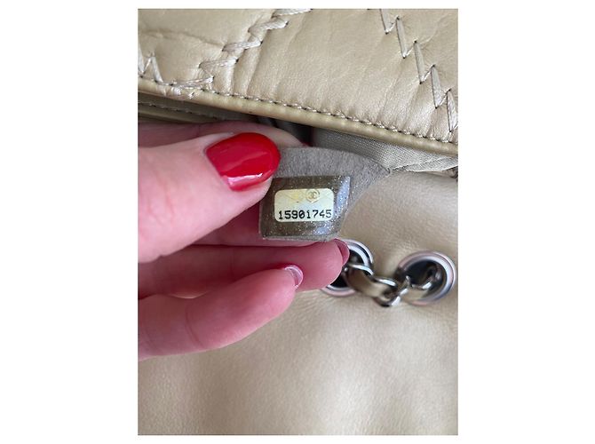 Timeless Borsa a mano Chanel Classic Beige Oro Pelle D'oro - vista 9