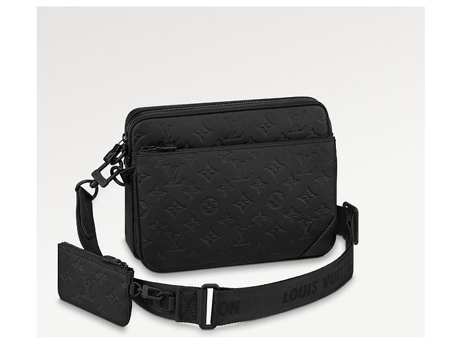 Louis Vuitton LV Trio Messenger aus schwarzem Leder - Ansicht 2