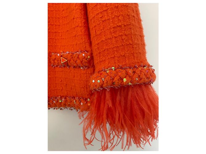 Valentino Orange Wool Jacket with Sequins - view 4