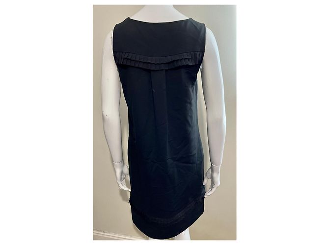 Diane Von Furstenberg Vestido recto de DvFDemeta con fichou de seda Negro - vista 3
