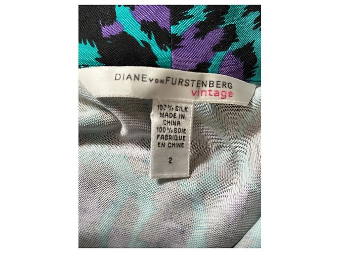Diane Von Furstenberg Vintage-Reissue-Kleid von DvF mit „Acid Leopard“-Muster Mehrfarben - Ansicht 4