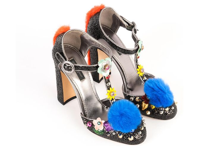 DOLCE & GABBANA Tacchi EU 38 visone Multicolore - vista 2