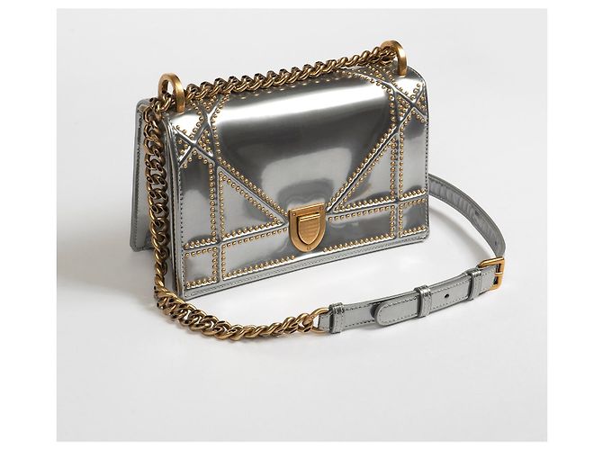 Diorama DIOR Borse in pelle Argento - vista 2
