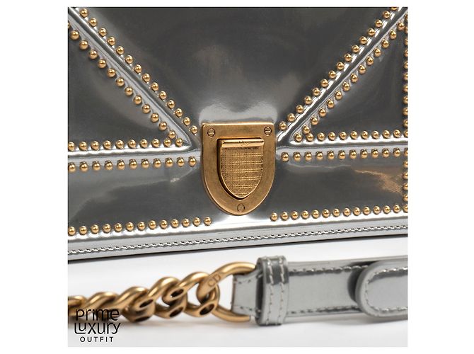 Diorama DIOR Borse in pelle Argento - vista 4