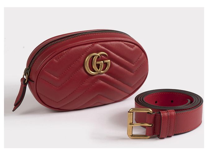 Marmont GUCCI Borse a mano in pelle Rosso - vista 7