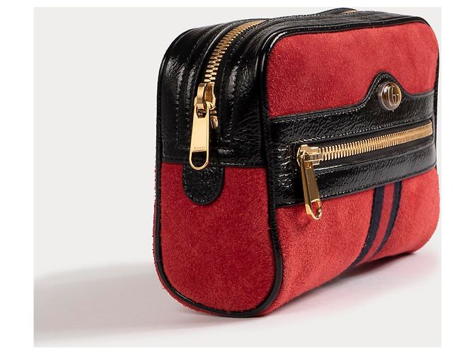 Ophidia Borse GUCCI in pelle scamosciata Rosso - vista 2